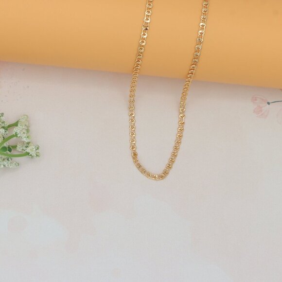 Chunky Rose Gold Chain Necklace with Bold Polished Links, XPNL0224 - Picture 9 of 12